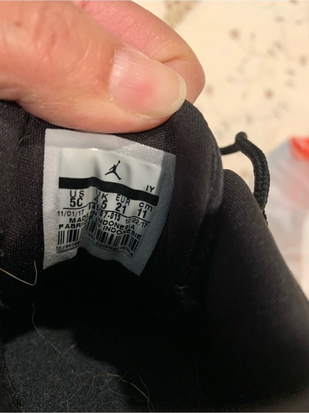 Air Jordan Infants Black & Pink Jumpman Basketball Sneakers - Picture 3 of 4